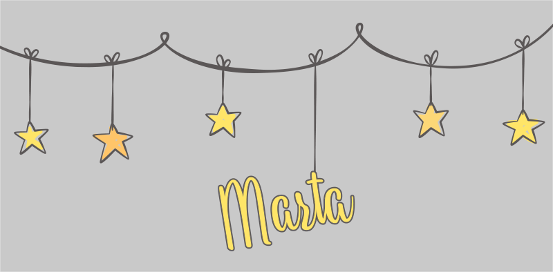 名前 ビニールマット カスタマイズされた星空 - TENSTICKERS