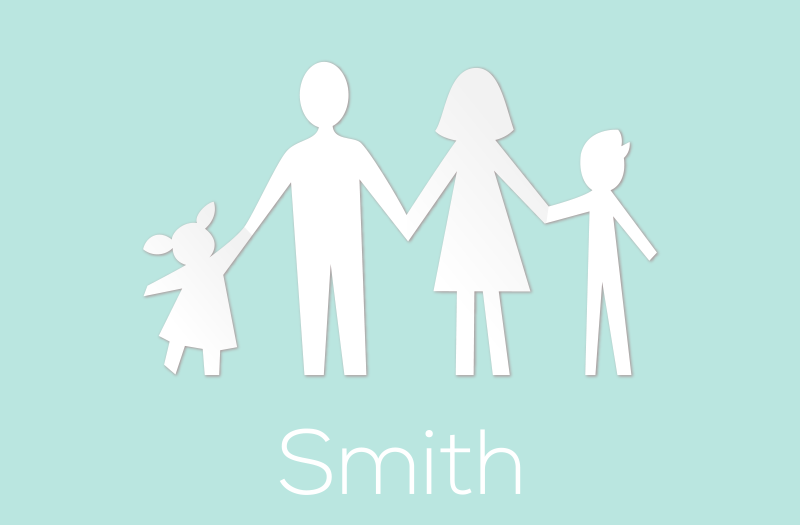 名前 ビニールマット カスタマイズ可能なファミリー - TENSTICKERS