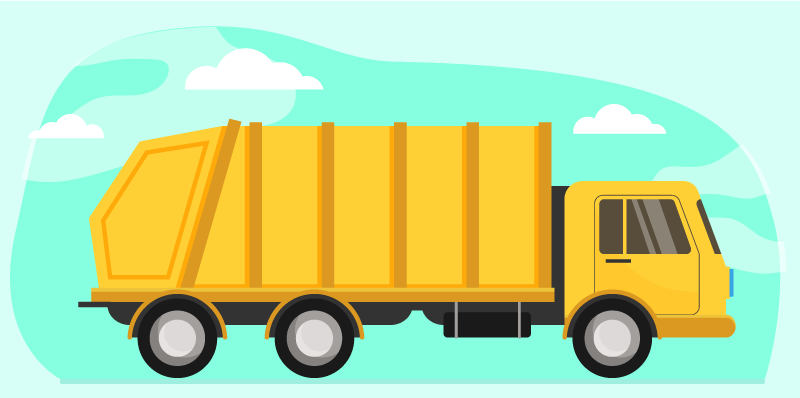 壁画 モアチルドレン 漫画のダンプトラック - TENSTICKERS