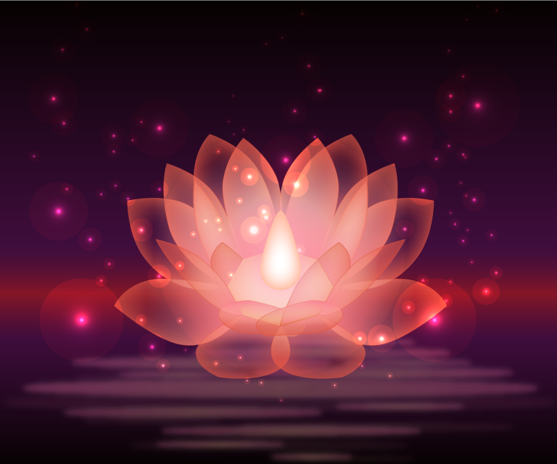 マンダラ ビニールマット 宇宙の蓮のデザイン - TENSTICKERS