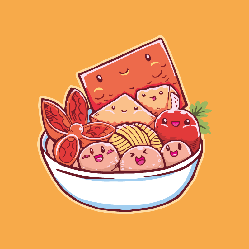 キッチン マット ビニール 漫画寿司の楽しみ - TENSTICKERS