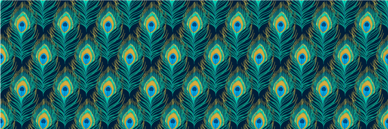 動物 ビニールマット 孔雀の羽の優雅さ - TENSTICKERS