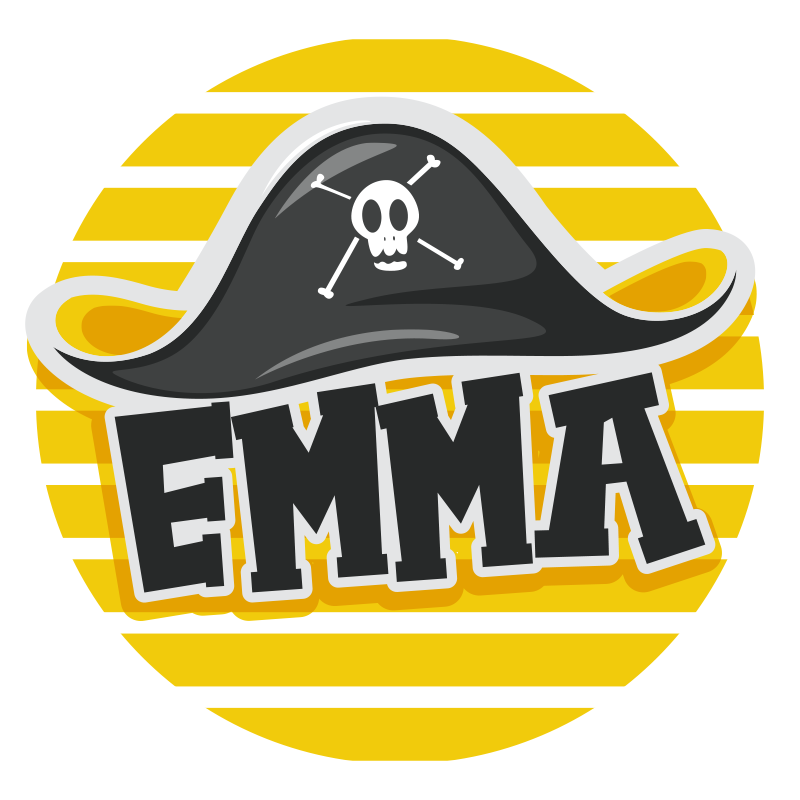 名前 ビニールマット 海賊をテーマにした - TENSTICKERS