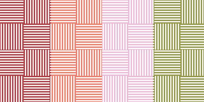 縞模様のビニールマット ストライプのカラーブロック - TENSTICKERS