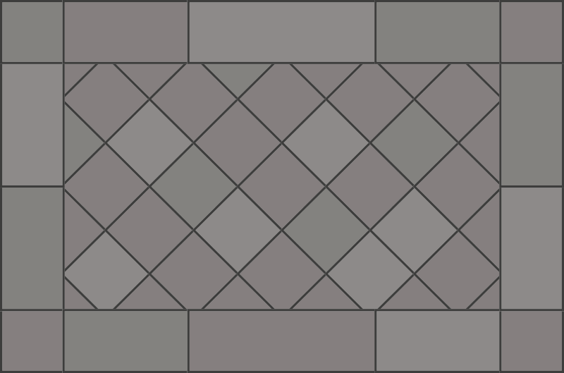 ビニール タイル カーペット タイル状の幾何学模様 - TENSTICKERS