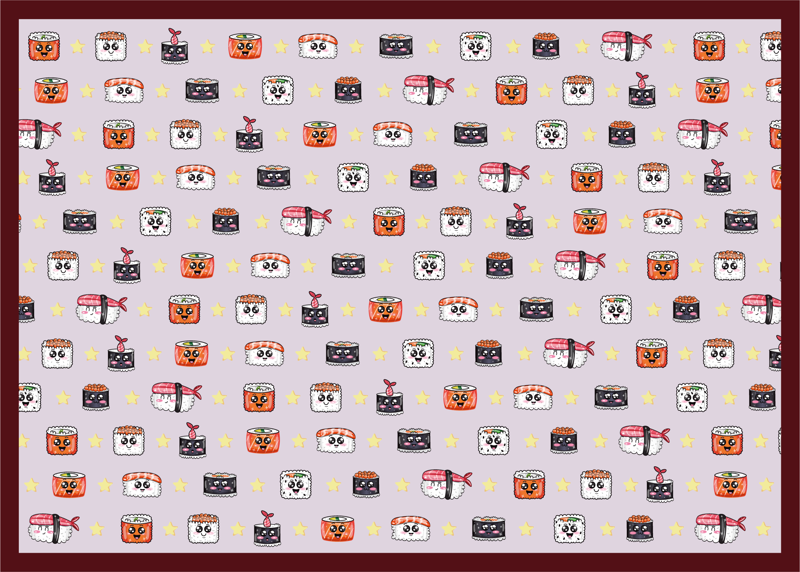 子供 ビニールマット 寿司漫画パターン - TENSTICKERS