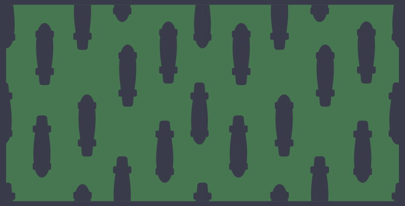 道路 ビニールマット スケートボードのシルエット - TENSTICKERS