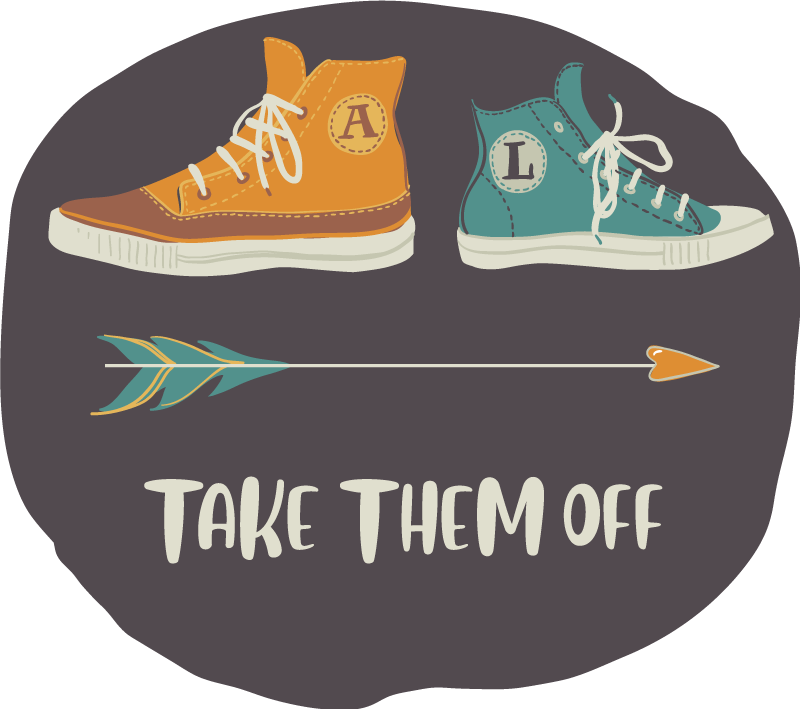 かわいい靴はそれらをカスタムラグから外します - TENSTICKERS