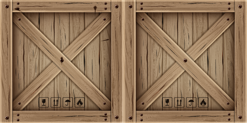 木効果 ビニールマット 木箱の錯覚 - TENSTICKERS