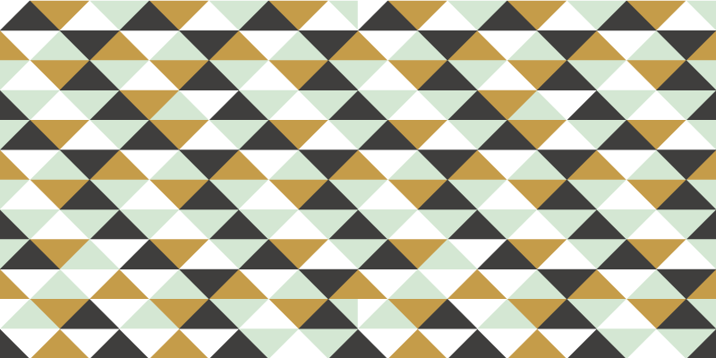 幾何学的な ビニールマット 三角形のモザイク配置 - TENSTICKERS