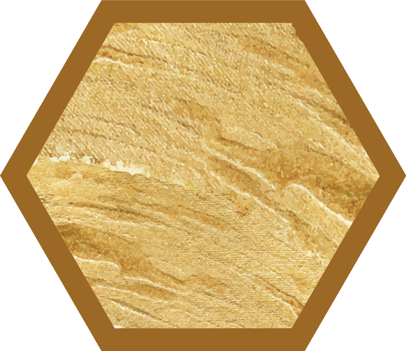 木効果 ビニールマット 六角形の木目テクスチャ - TENSTICKERS