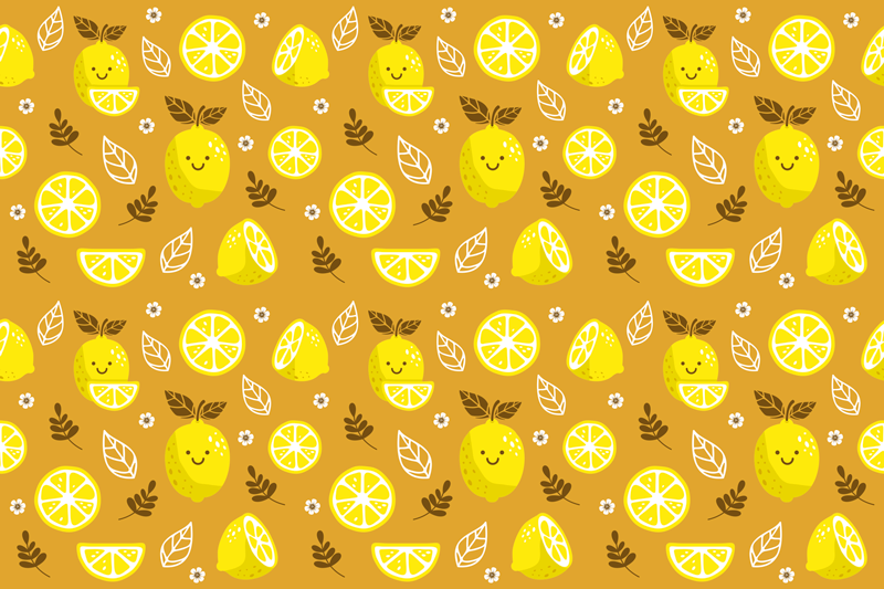 フォトミュラルネイチャー明るいレモン柄 - TENSTICKERS