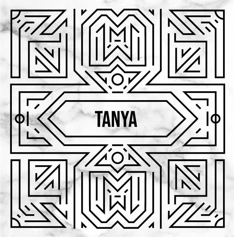 十代の若者たち ビニルマット アール・デコ迷路 - TENSTICKERS