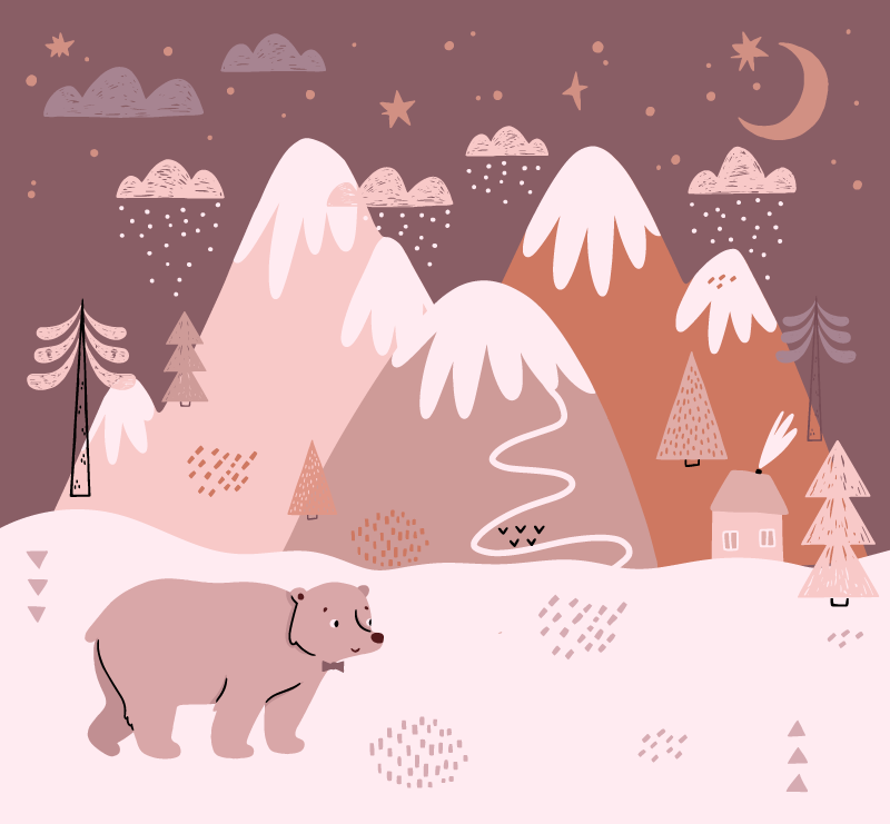 子供 ビニールマット 冬の風景の快適さ - TENSTICKERS