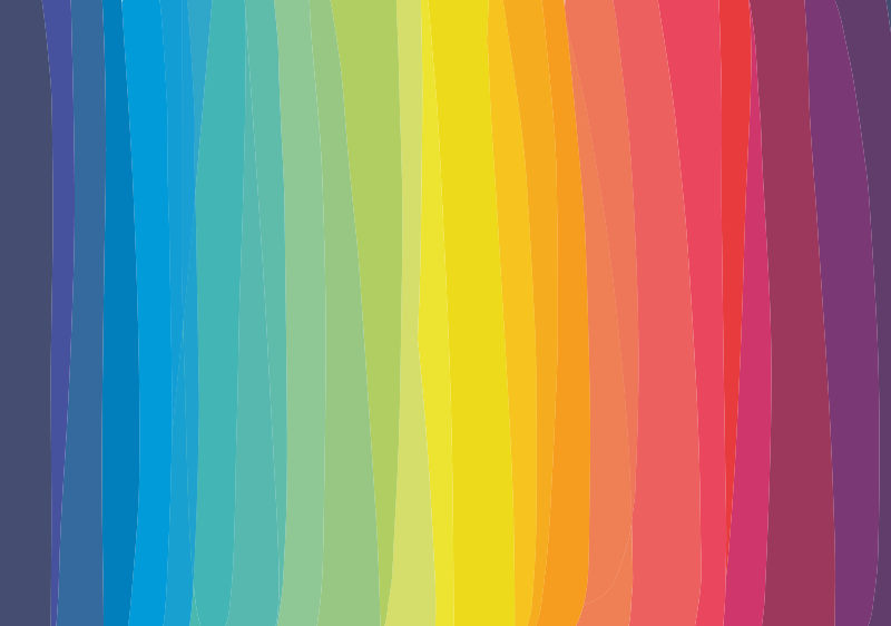 レインボーストライプビニールフロアカーペット - TENSTICKERS