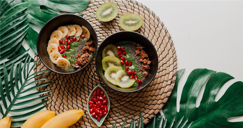 キッチン マット ビニール トロピカルフルーツボウル - TENSTICKERS