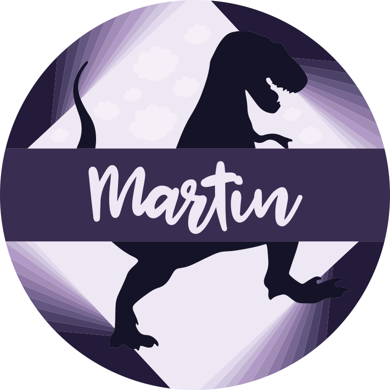 壁画 モアチルドレン 名前入りのヴェロキラプトル - TENSTICKERS