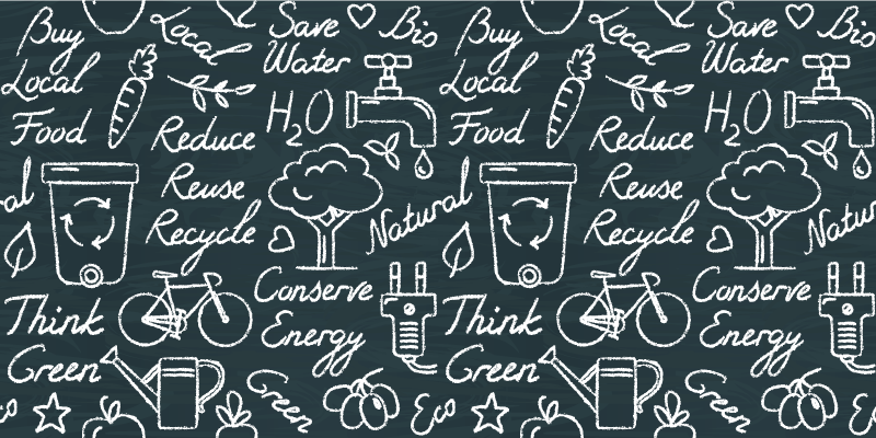 キッチン マット ビニール 環境に優しいメッセージ - TENSTICKERS