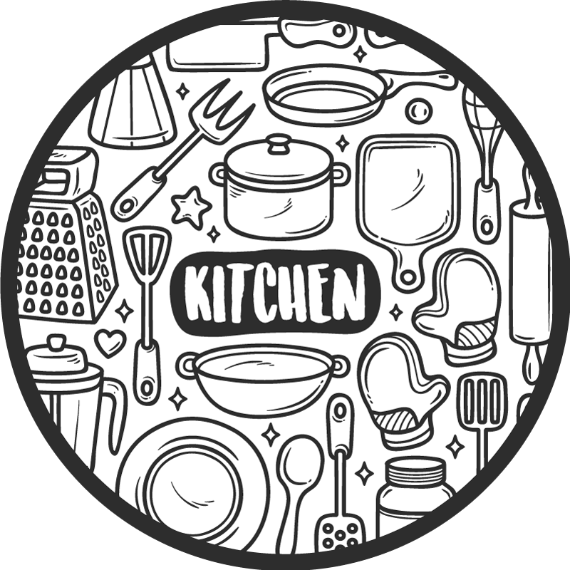 円形 ビニールマット エッセンシャルグラフィック - TENSTICKERS