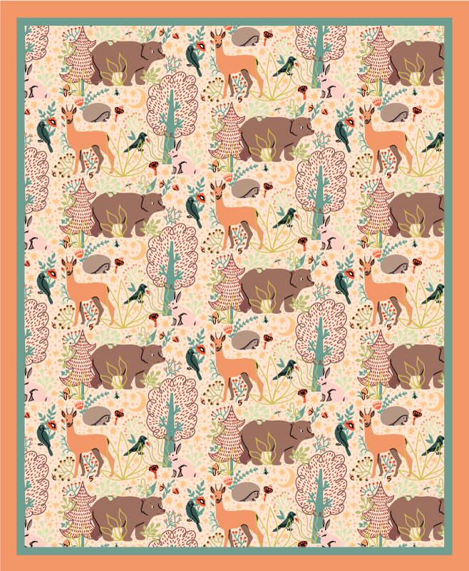 動物 ビニールマット 森の生き物デザイン - TENSTICKERS