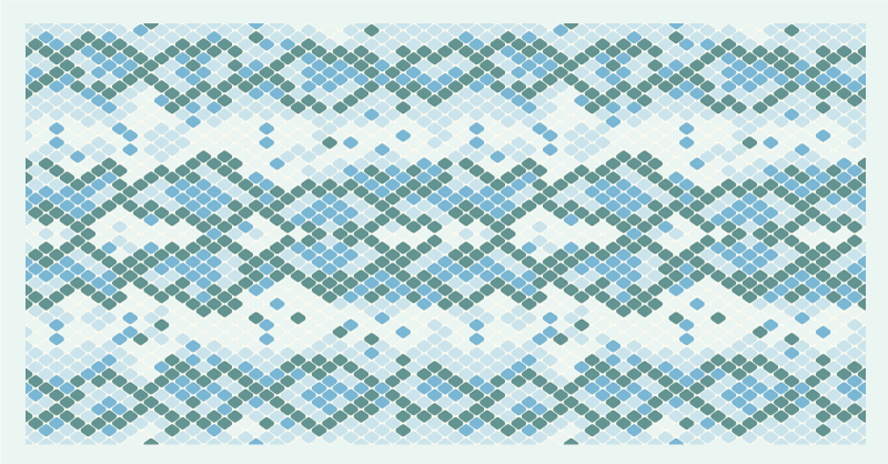 モザイク ビニールマット 青いタイルデザイン - TENSTICKERS