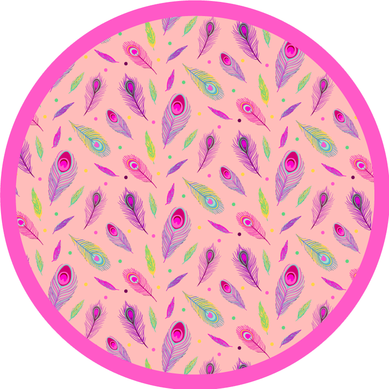 フォトミュラルネイチャーカラフルフェザーパターン - TENSTICKERS