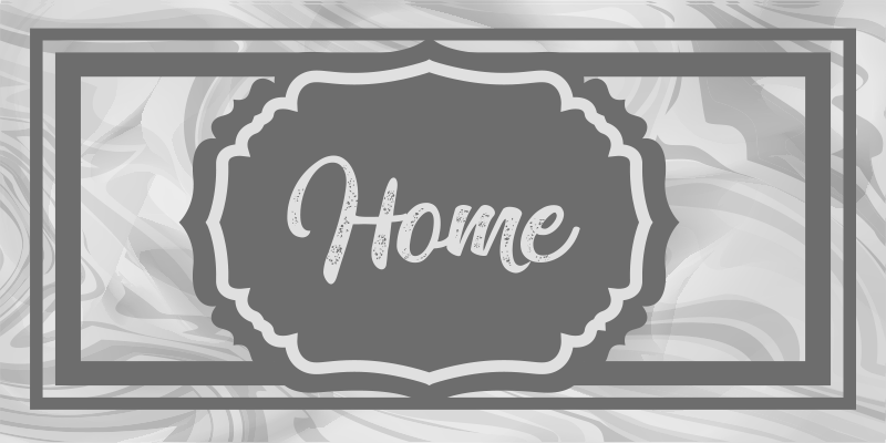 玄関 マット ビニール グレーの挨拶フレーズ - TENSTICKERS