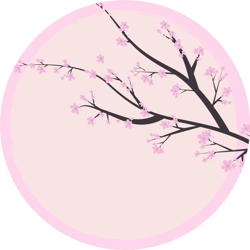 花と植物の壁画桜の枝 - TENSTICKERS