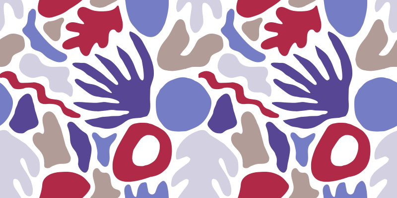 ミニマリスト ビニールマット 抽象形状パターン - TENSTICKERS