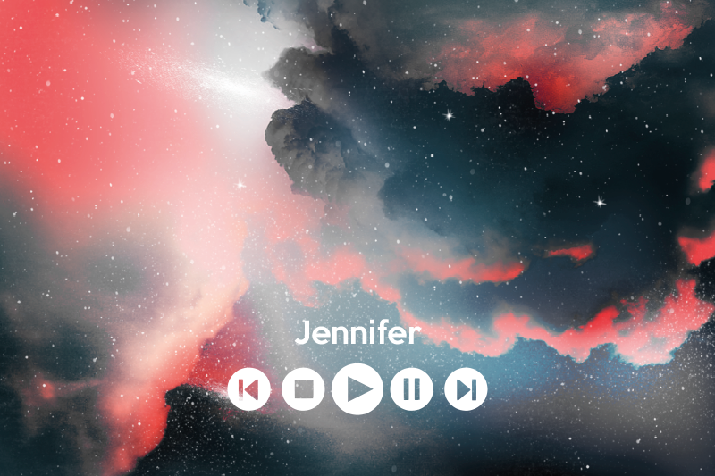 十代の若者たち ビニルマット 宇宙カスタムミュージック - TENSTICKERS