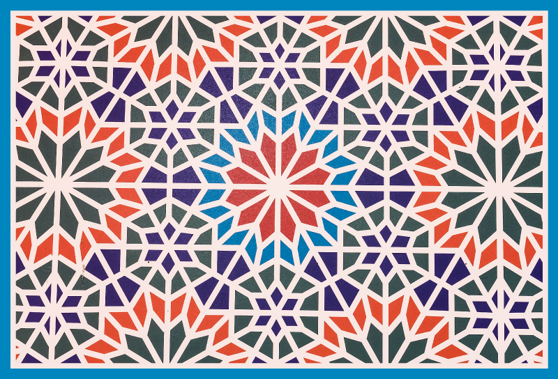 モザイク ビニールマット 複雑な幾何学模様 - TENSTICKERS