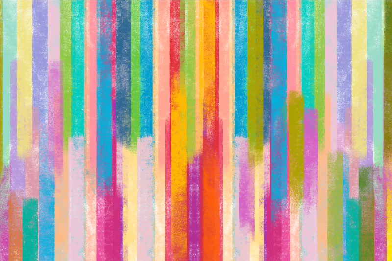 木効果 ビニールマット 鮮やかなストライプ模様 - TENSTICKERS