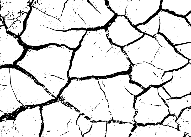 石の効果 ビニールマット ひび割れた大地 - TENSTICKERS