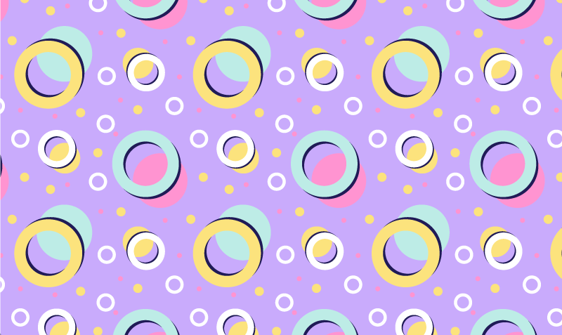 壁画 モアチルドレン 活き活きとした円形の要素 - TENSTICKERS