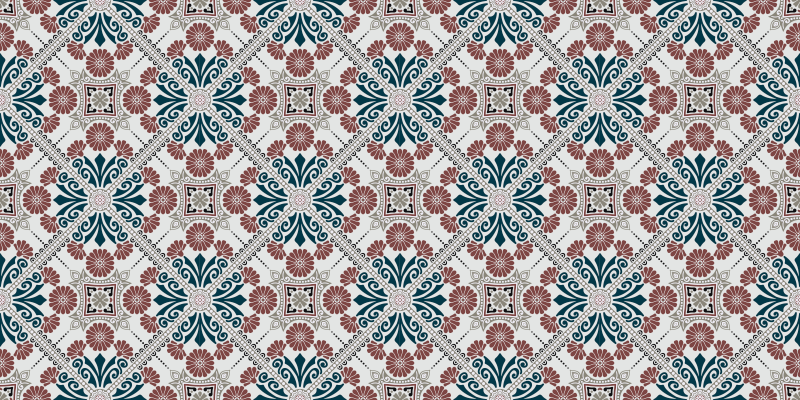 ビニール タイル カーペット 植物のアレンジメント - TENSTICKERS