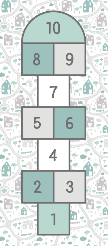 ゲーム ビニールマット　おはじき遊びエリア - TENSTICKERS