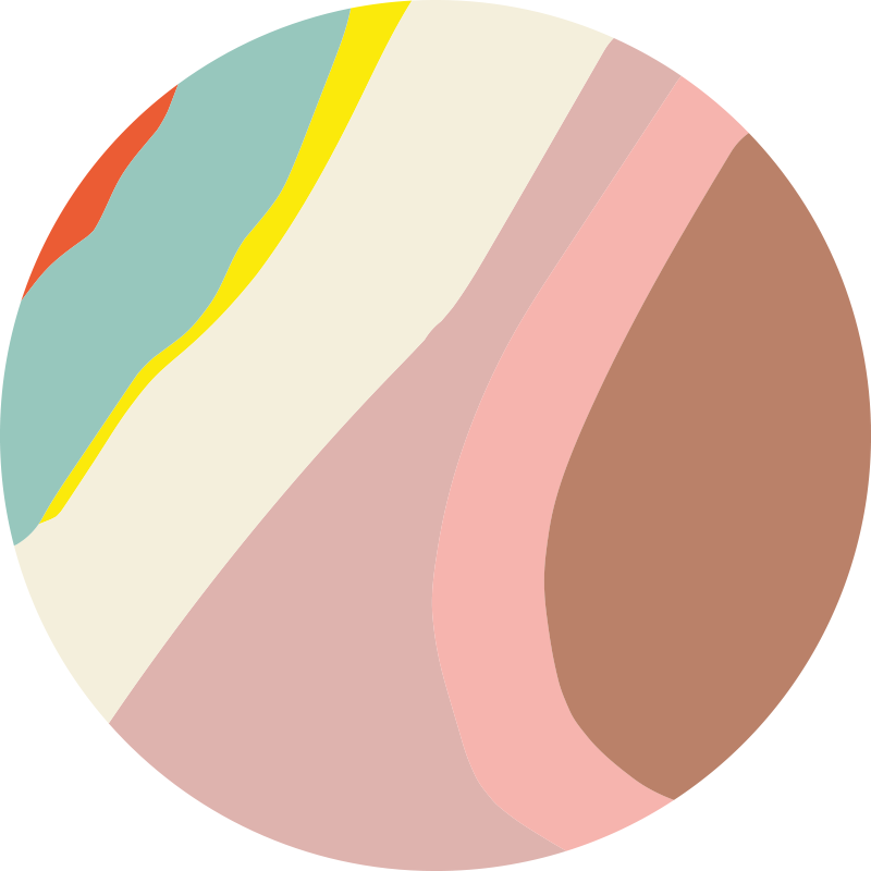 円形 ビニールマット 優しい色合いの流れ - TENSTICKERS