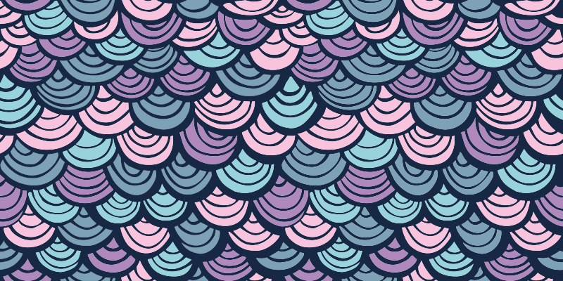 幾何学的なビニールマット紫と青の波模様 - TENSTICKERS