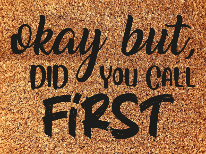 玄関マットビニールおもしろいフレーズで歓迎 - TENSTICKERS