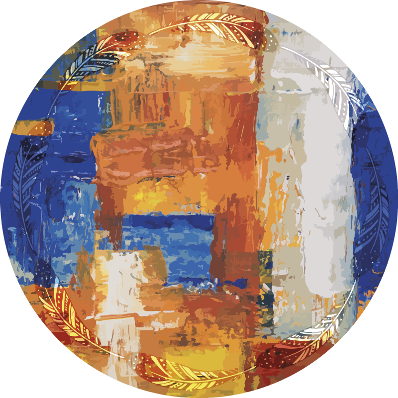 ミニマリスト ビニールマット 抽象色の融合 - TENSTICKERS