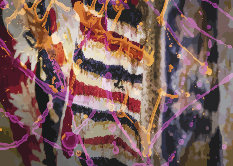 テクスチャー ビニールマット 抽象的なカラーフロー - TENSTICKERS