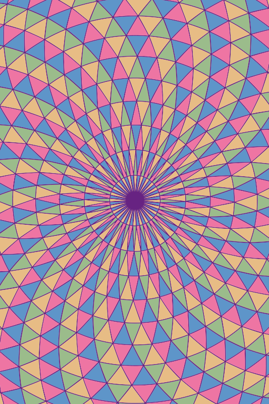 幾何学的なビニールマット カラフルな三角スワール - TENSTICKERS