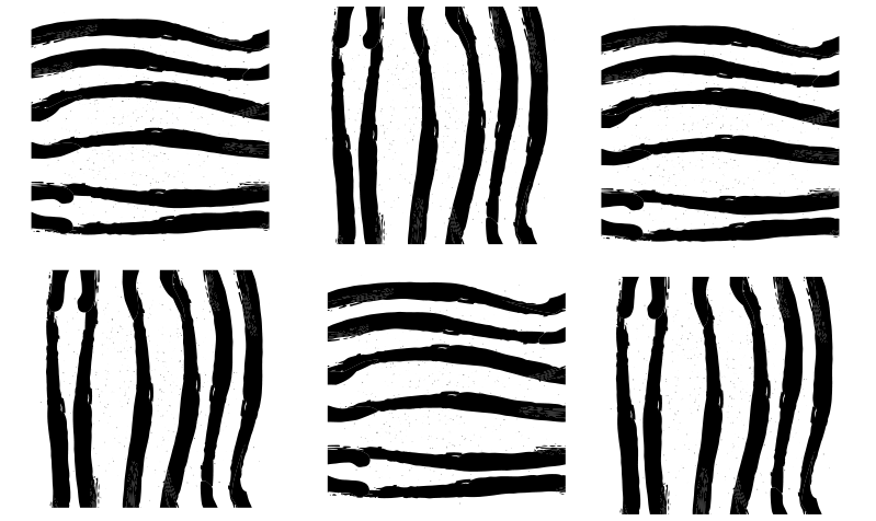 縞模様のビニールマットオーガニックブラックライン - TENSTICKERS