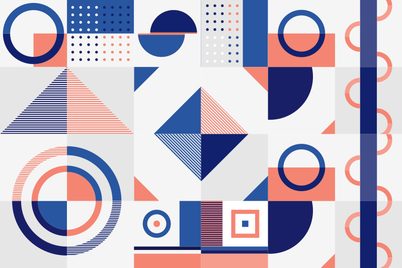 幾何学的なビニールマット現代的な形状 - TENSTICKERS