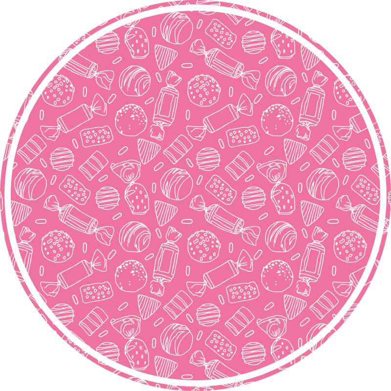 壁画 モアチルドレン キャンディピンクパターン - TENSTICKERS