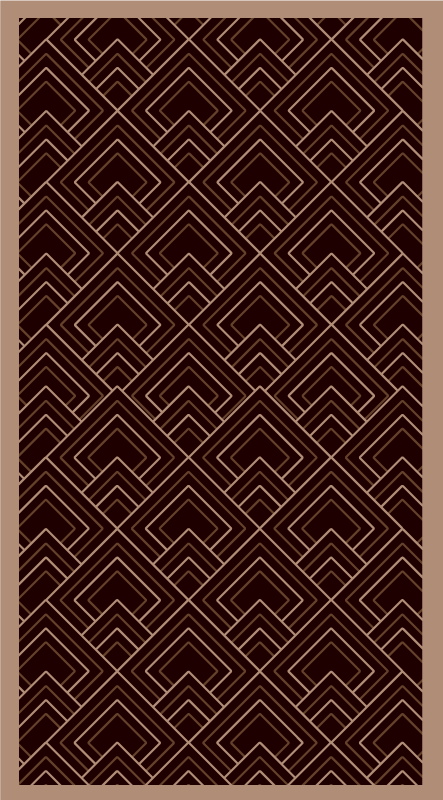 寝室 ビニールマット ブラックコンポジション - TENSTICKERS