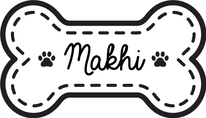 名前 ビニールマット 犬の骨型 - TENSTICKERS