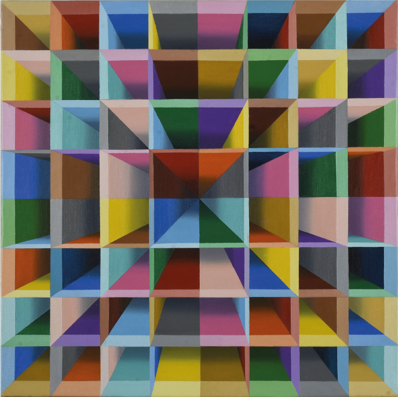 リビングルーム ビニールマット 生き生きとした幾何学 - TENSTICKERS