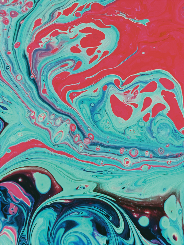 現代アートカラフルな波ビニールラグ - TENSTICKERS