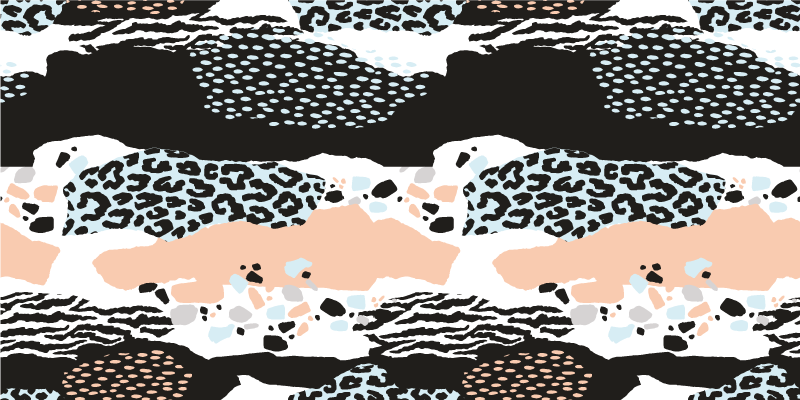 動物柄ビニールマット スリークレオパードパターン - TENSTICKERS